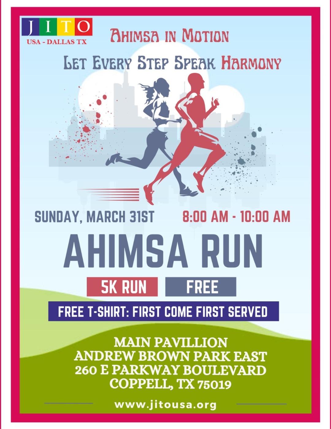 JITO USA AHIMSA Run (or Walk)